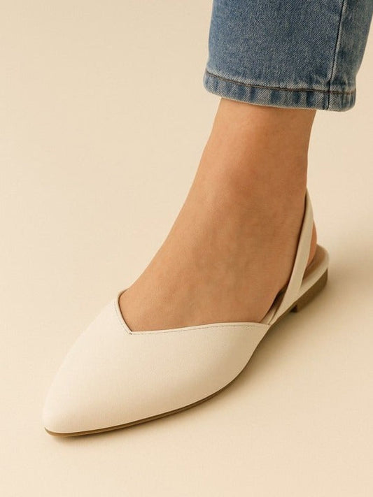 Women’s Minimal Slingback Flats – Pointed Toe Comfortable Casual Shoes